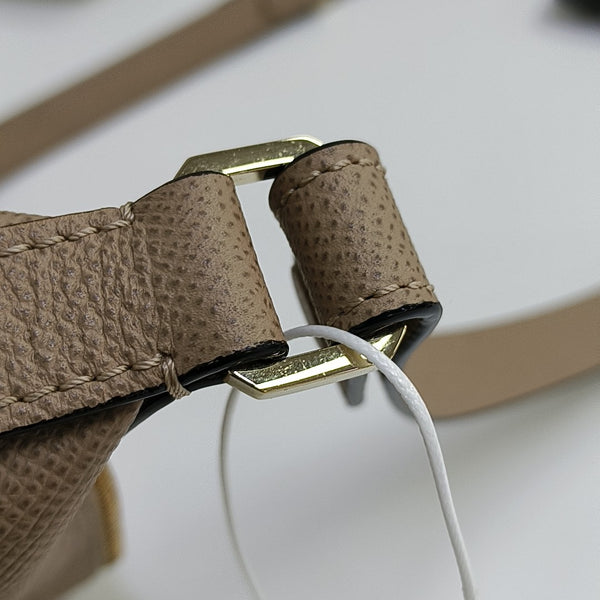 Leather Shoulder Bag Beige