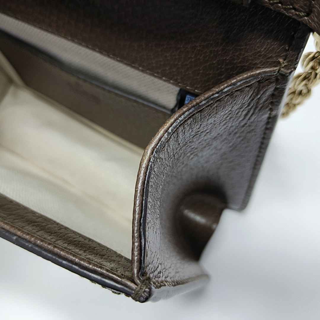 Ophidia Mini Monogram Coated Canvas Beige