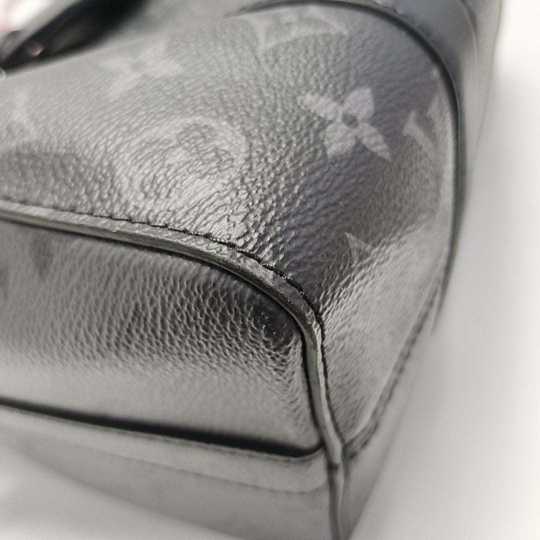 KEEPALL 25 Monogram Coated Canvas Black