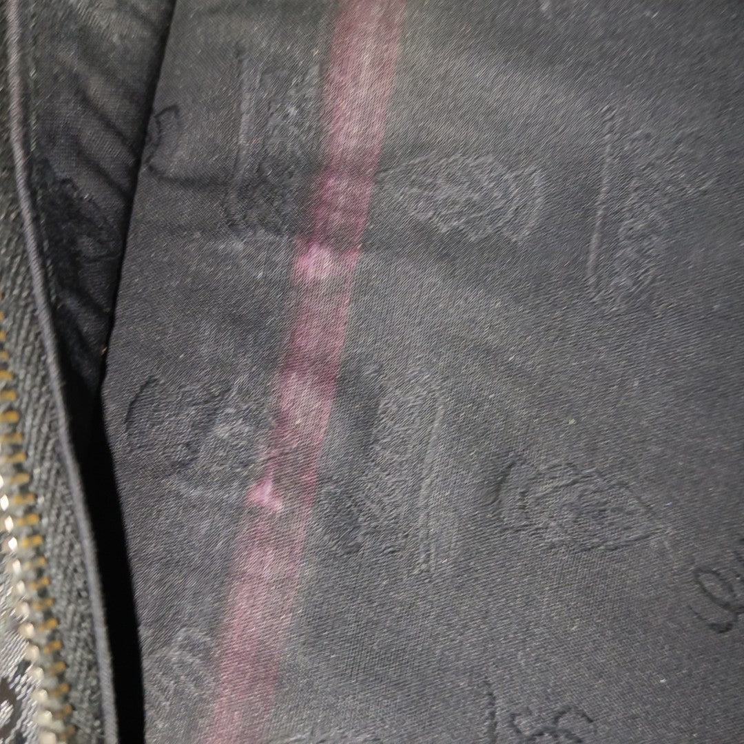 Monogram Coated Canvas Shoulder Bag Black