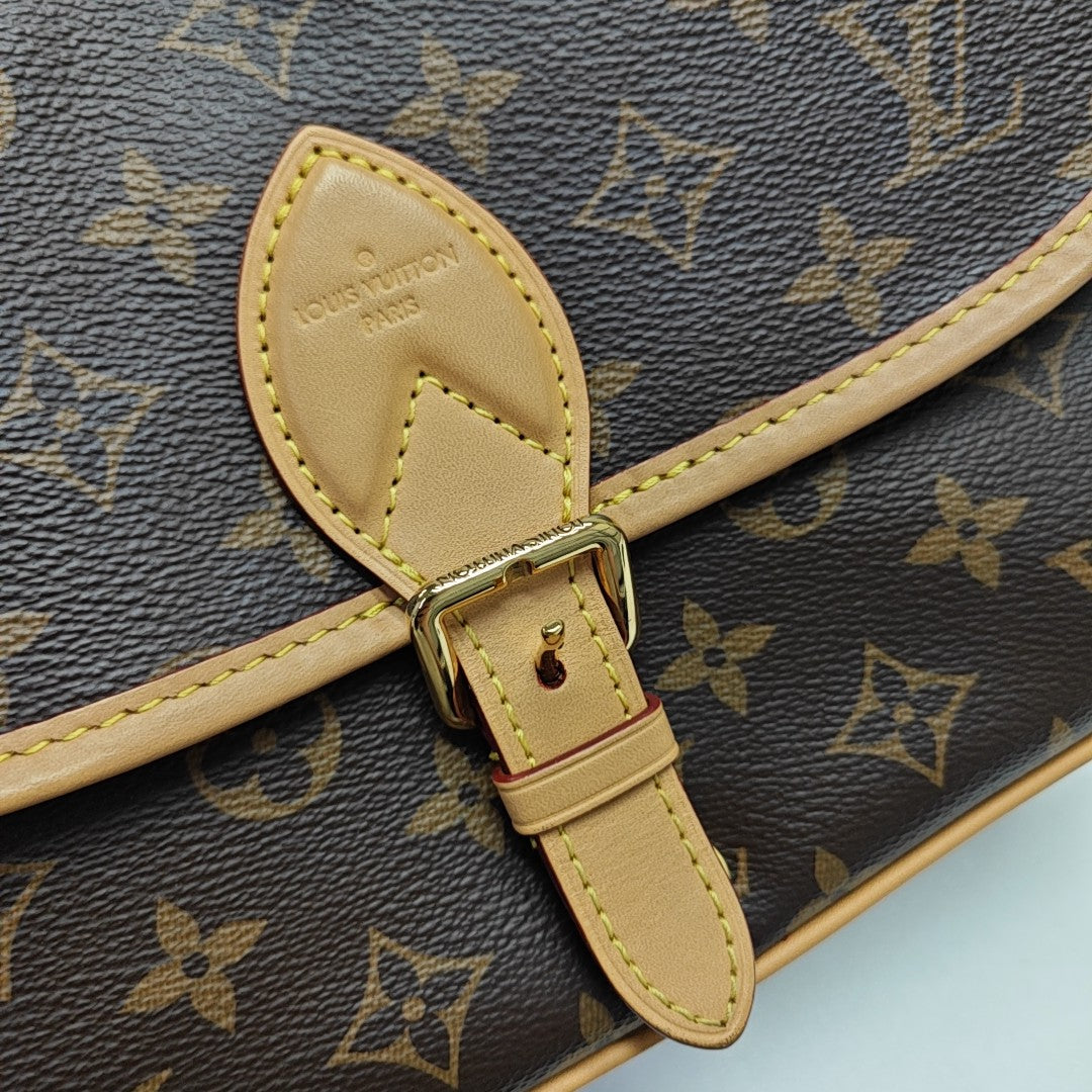 DIANE Monogram Coated Canvas Brown