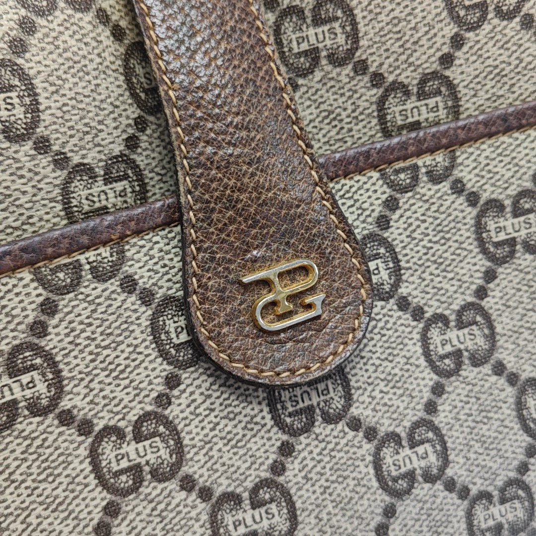Monogram Coated Canvas Shoulder Bag Brown
