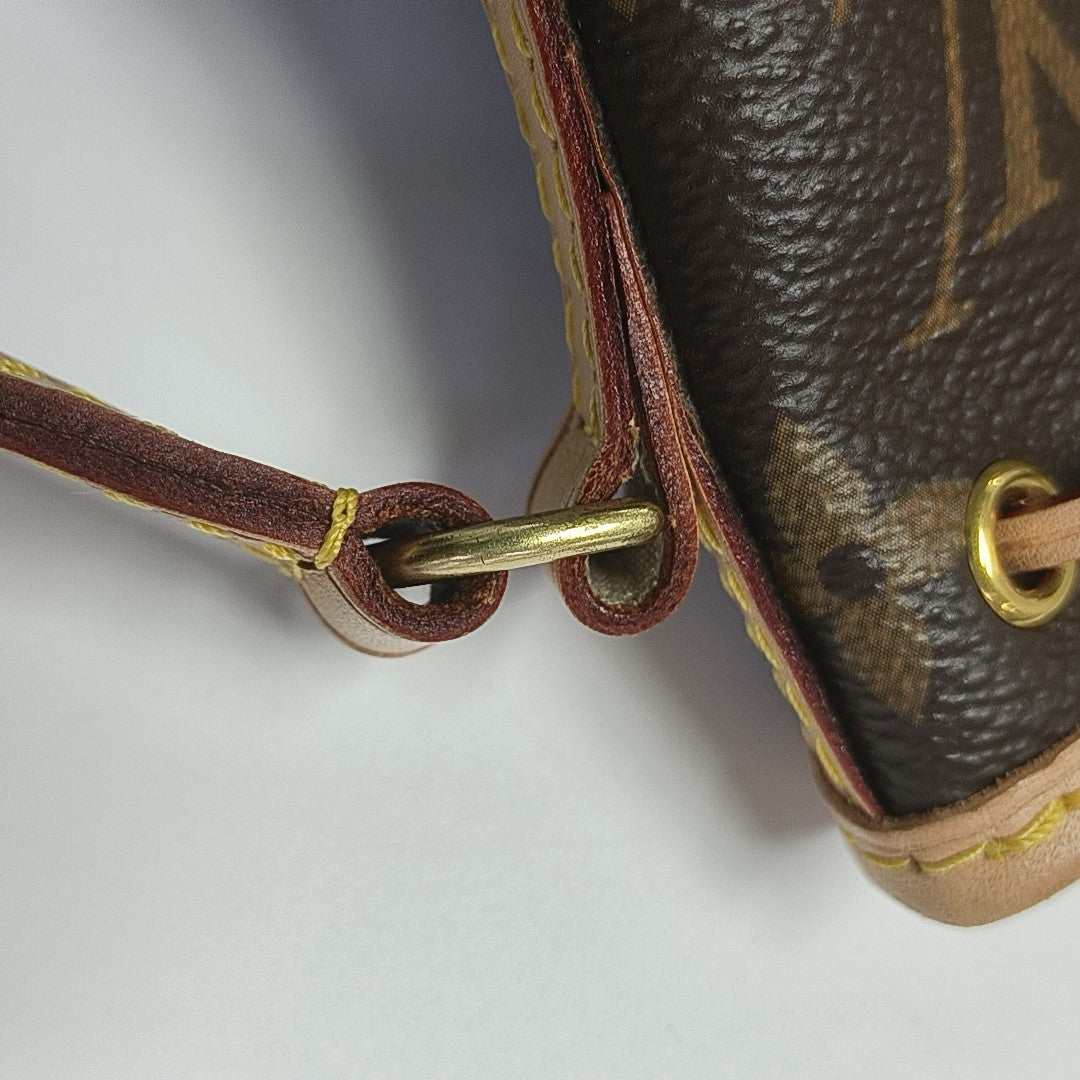 NÉONOÉ Nano Monogram Coated Canvas Brown
