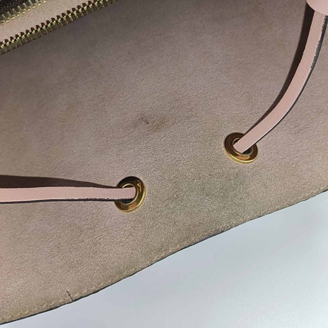 NÉONOÉ MM Monogram Coated Canvas Brown