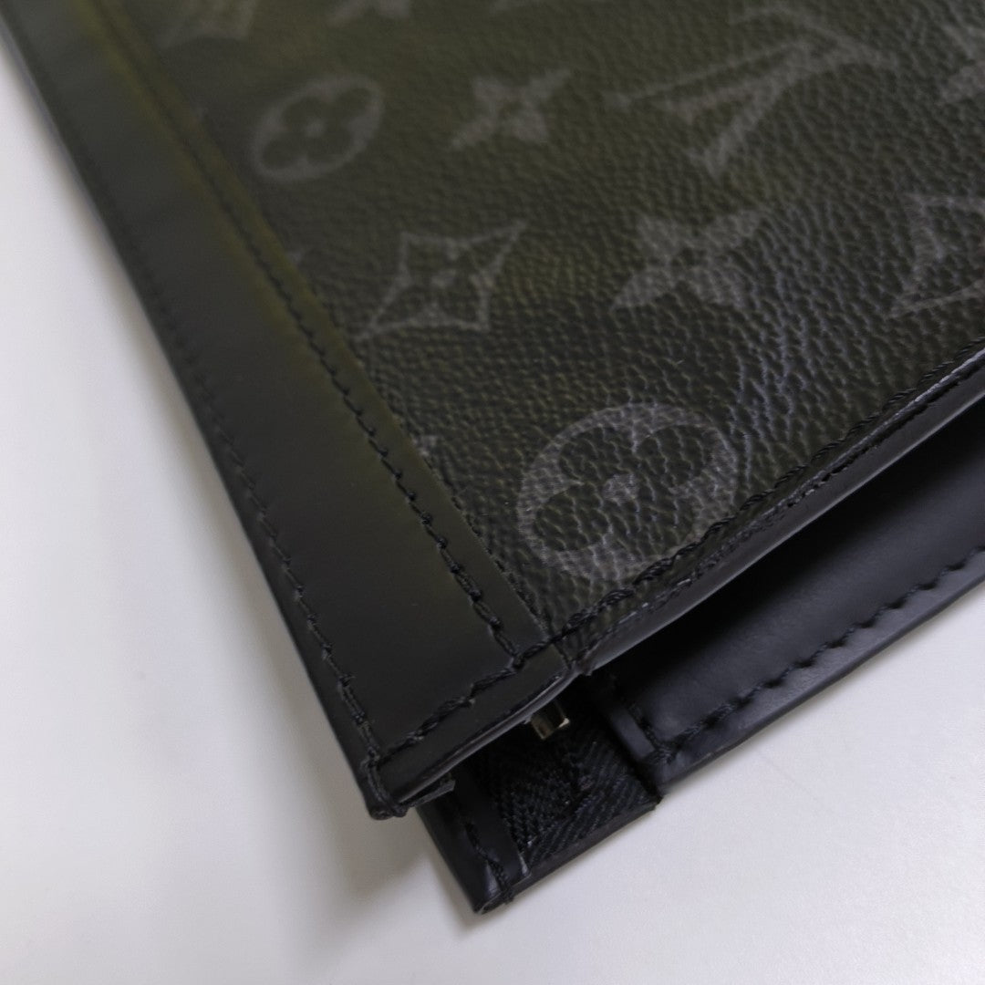 Pochette Voyag MM Monogram Coated Canvas Black