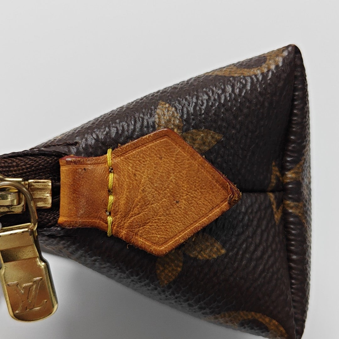 COSMETIC PM Monogram Coated Canvas Brown
