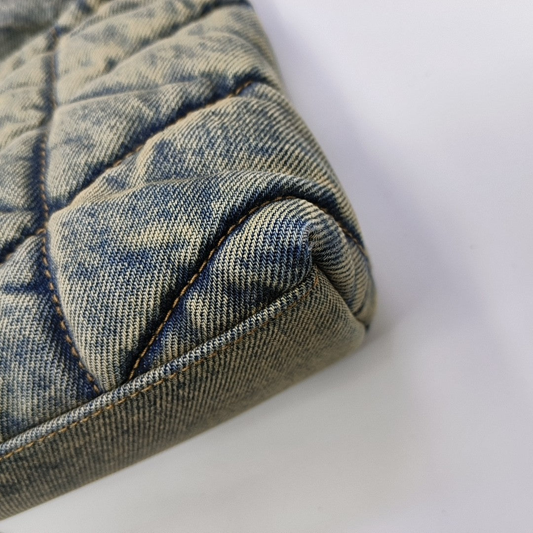 PUFFER Mini Quilted Denim Blue