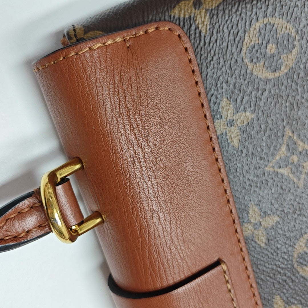 LOCKY BB Monogram Coated Canvas Brown