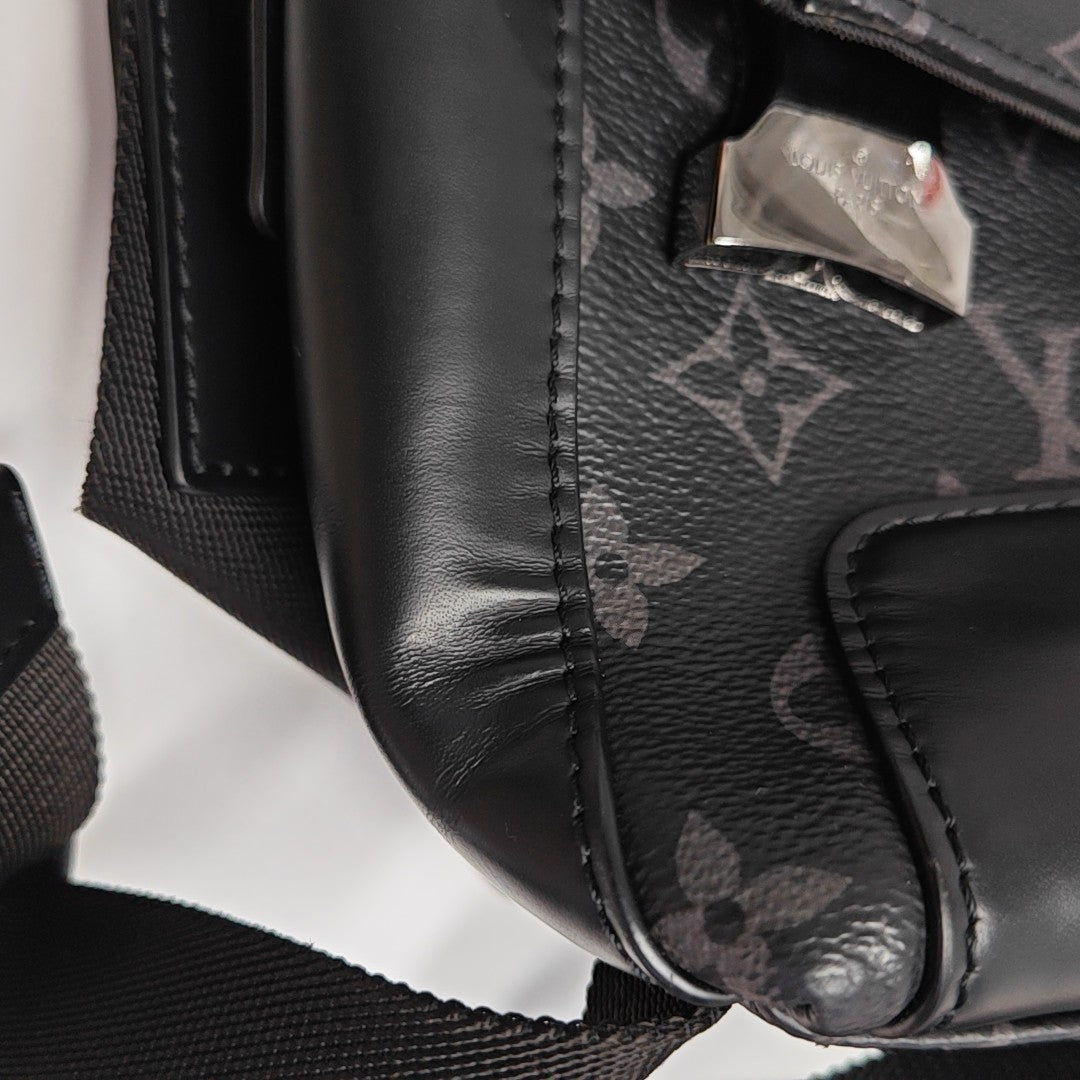 VOYAGER PM Monogram Coated Canvas Black