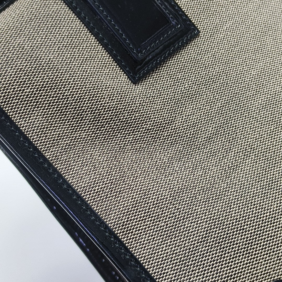 Canvas Top Handle Bag Brown