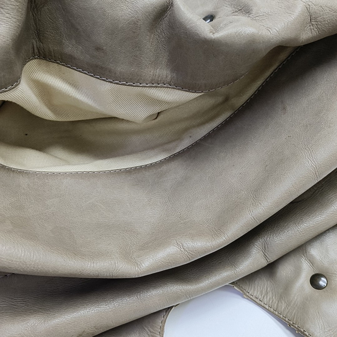Calfskin Shoulder Bag Beige
