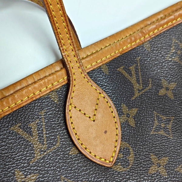 NEVERFULL MM Monogram Coated Canvas Brown
