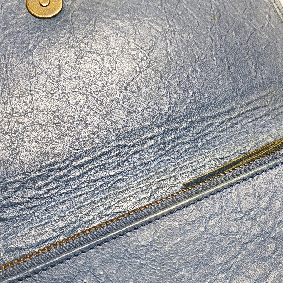 Authenticated pre-owned  Classic City Lambskin Blue Wallet - Wallet at Looply