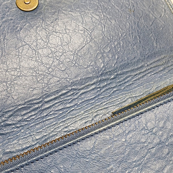 Authenticated pre-owned  Classic City Lambskin Blue Wallet - Wallet at Looply
