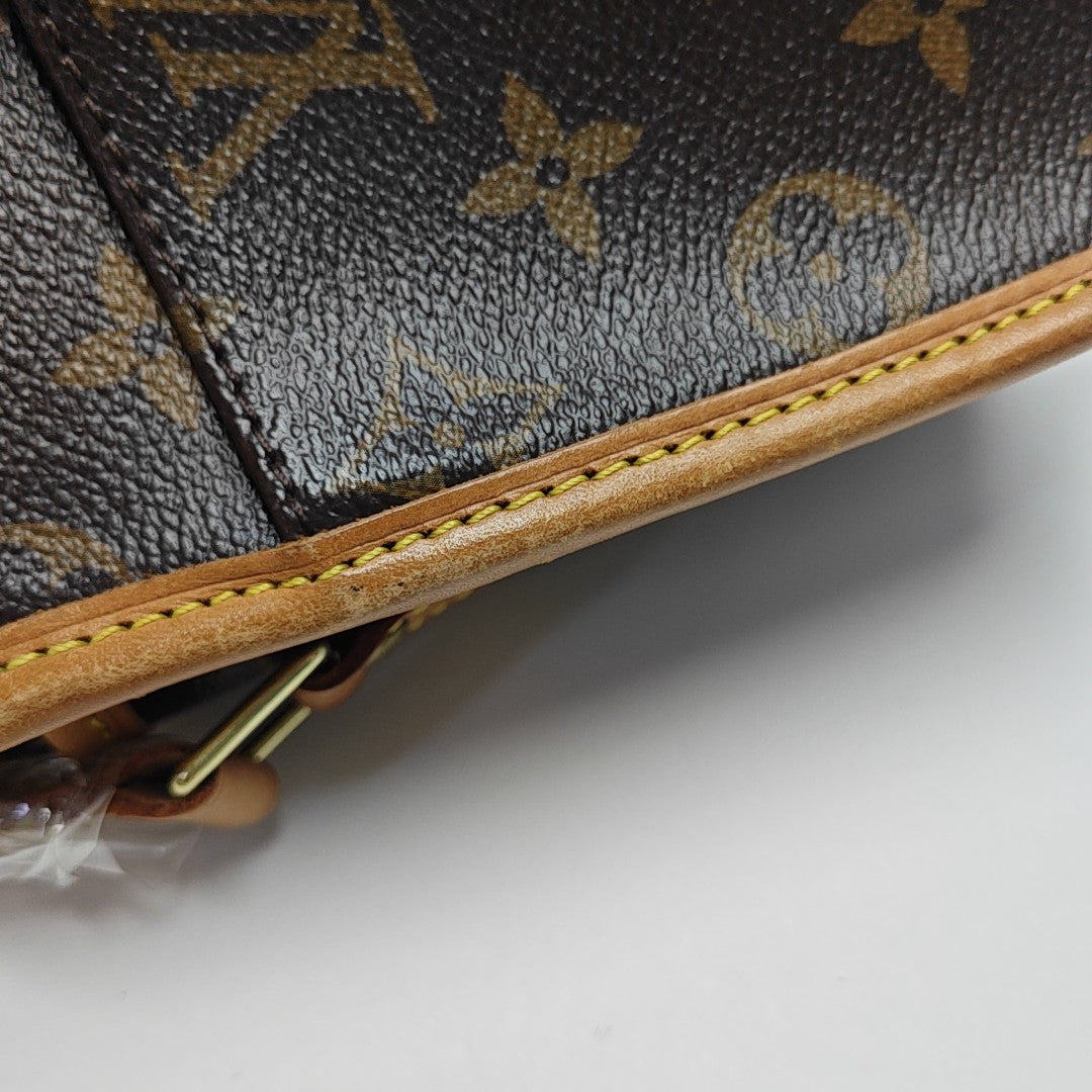 SOLOGNE PM Monogram Coated Canvas Brown