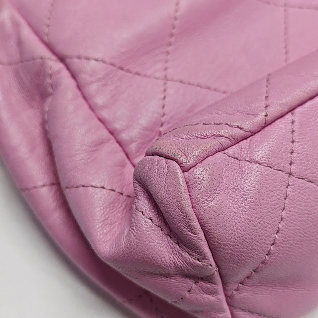 Quilted Lambskin Shoulder Bag Small Pink