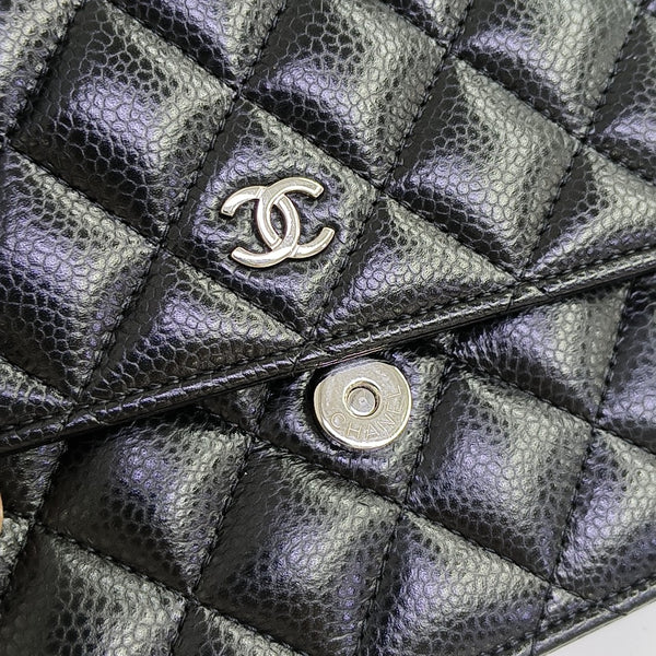 WOC Quilted Grained Calfskin Black