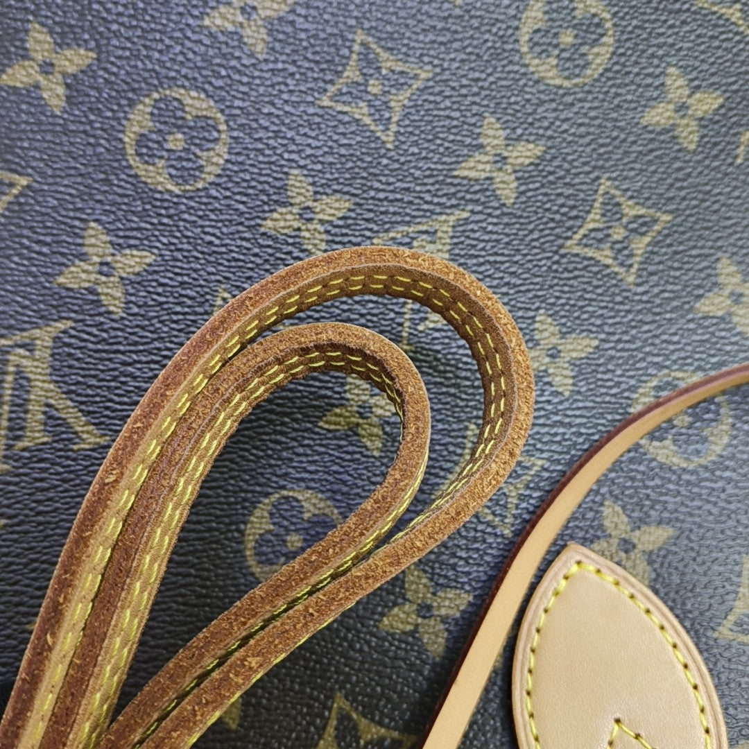 NEVERFULL GM Monogram Coated Canvas Brown