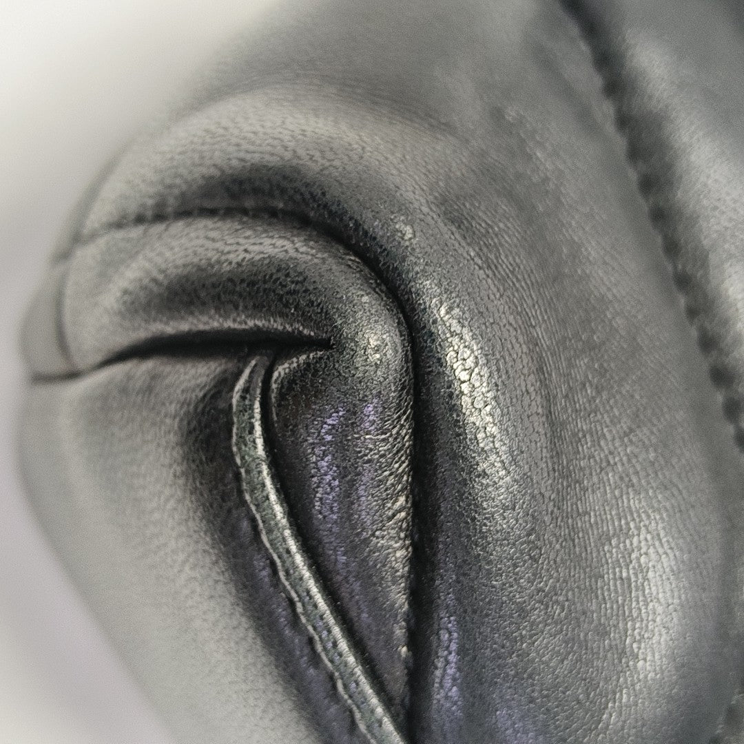 PUFFER Small Quilted Lambskin Black
