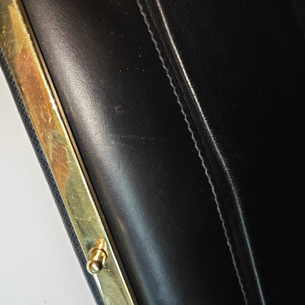 Light Frame Saffiano Calfskin Black