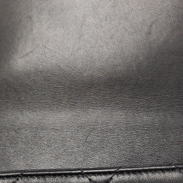 Quilted Lambskin Shoulder Bag Black