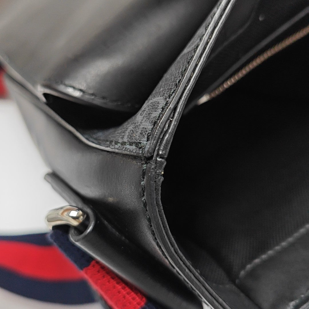 Nightcourrier Monogram Coated Canvas Black