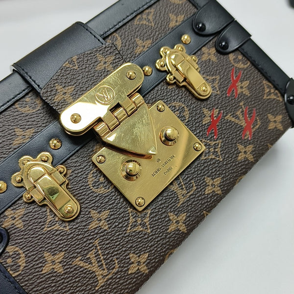 PETITE MALLE Monogram Coated Canvas Brown