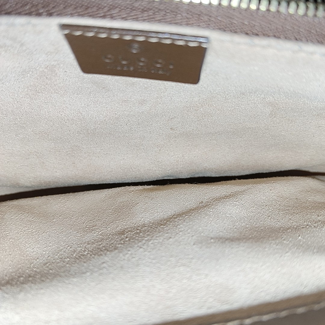 Horsebit 1955 Medium Monogram Coated Canvas Beige