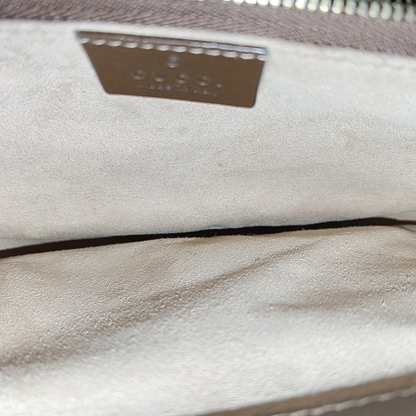 Horsebit 1955 Medium Monogram Coated Canvas Beige