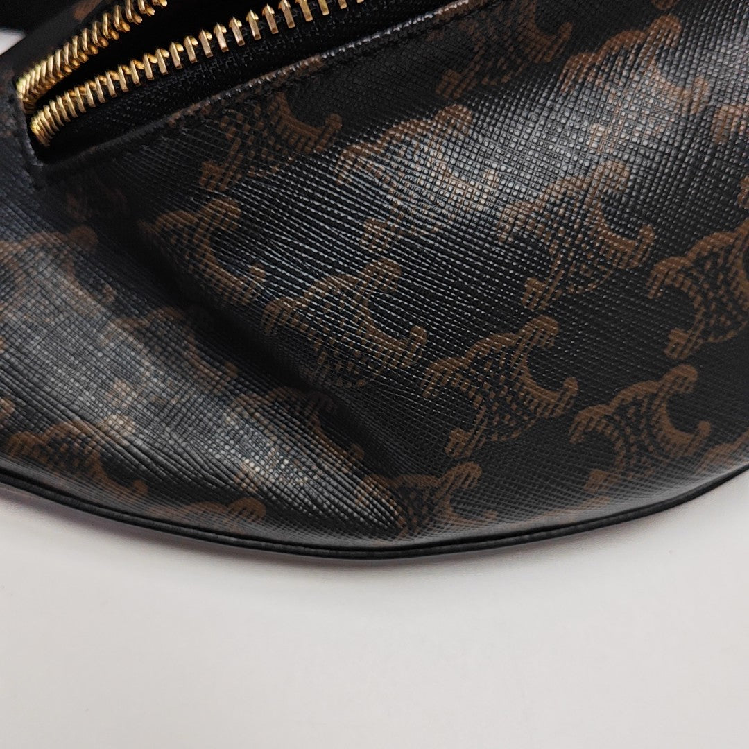 TRIOMPHE CANVAS Large Coated Canvas Black