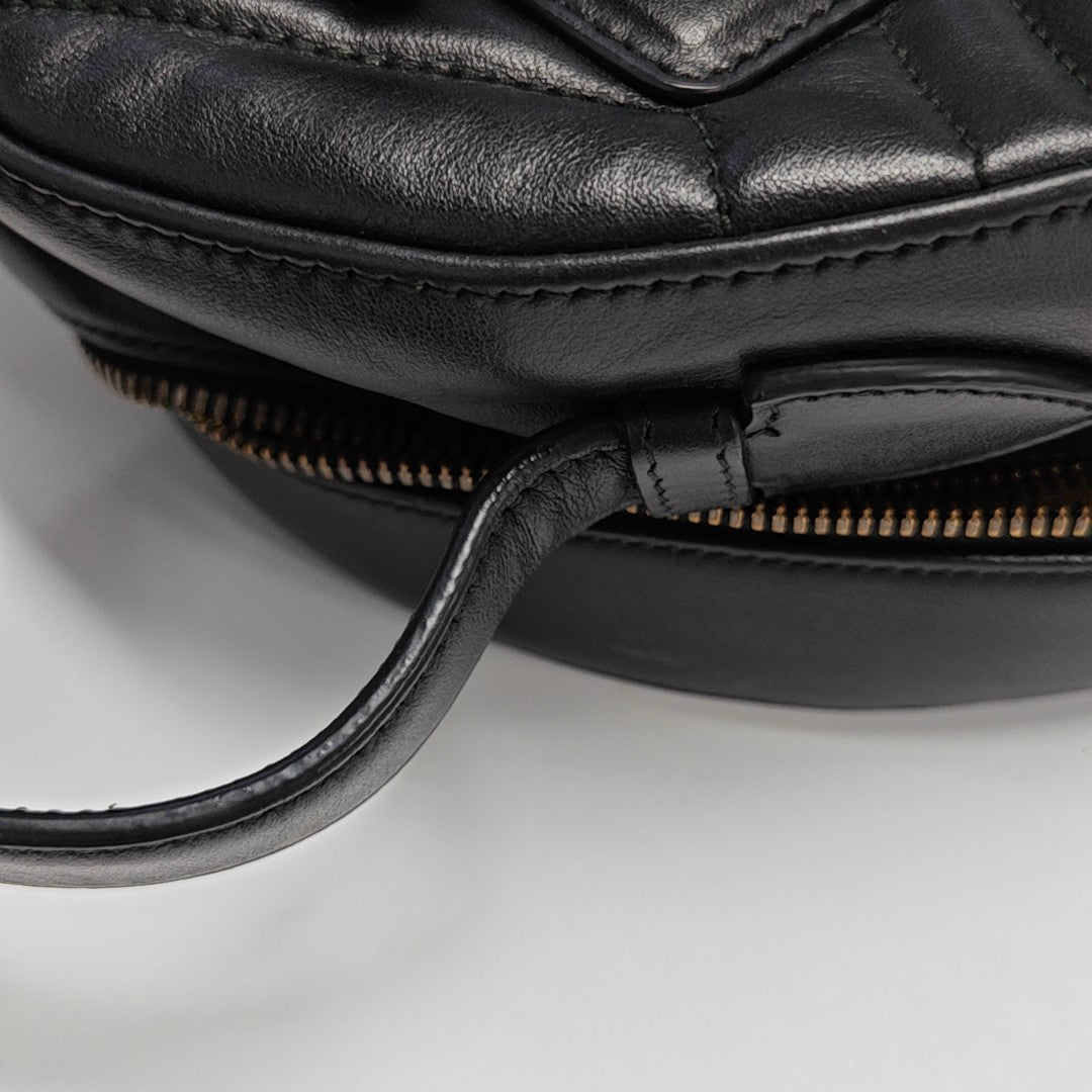 Quilted Calfskin Backpack Black