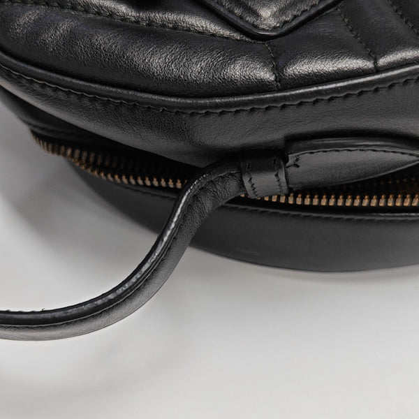 Quilted Calfskin Backpack Black