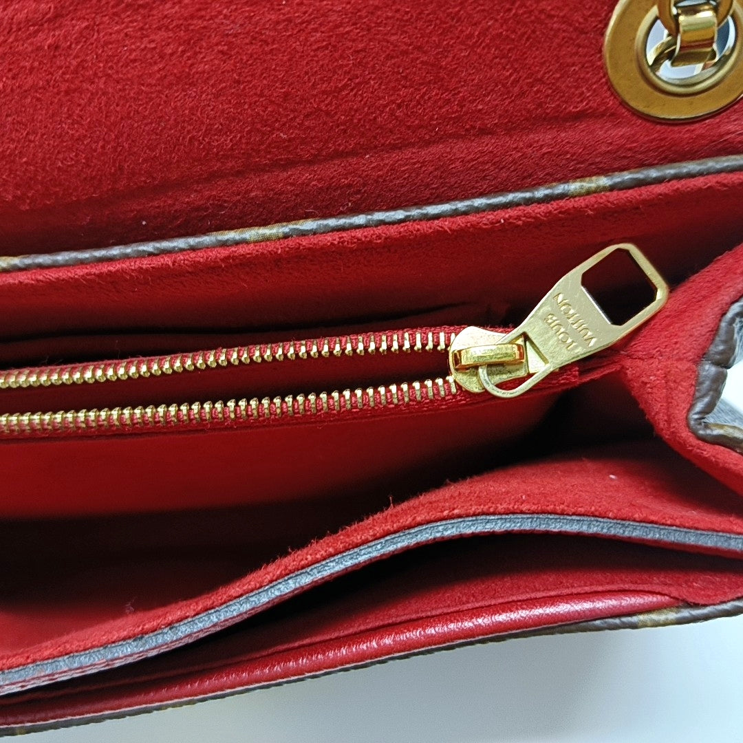 Authenticated pre-owned  PALLAS Monogram Coated Canvas Brown - Shoulder Bag at Looply