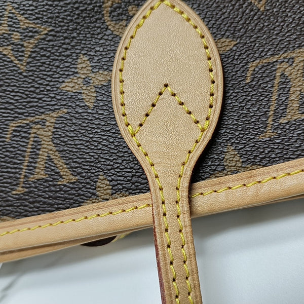 NEVERFULL MM Monogram Coated Canvas Brown