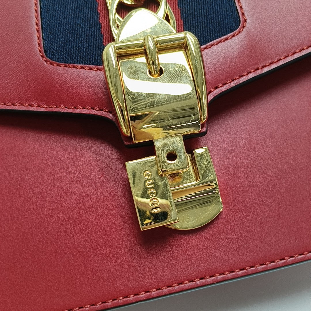 Sylvie Small Calfskin Red
