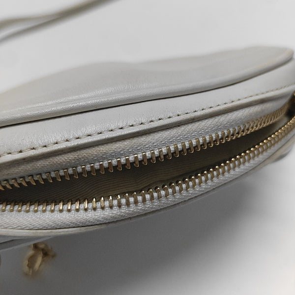 C CHARM Quilted Calfskin White