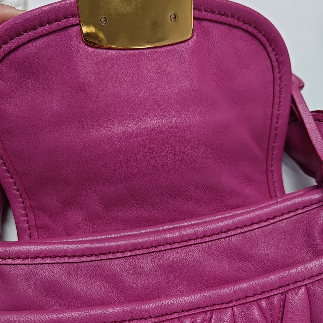 Miu Coffer Quilted Lambskin Pink