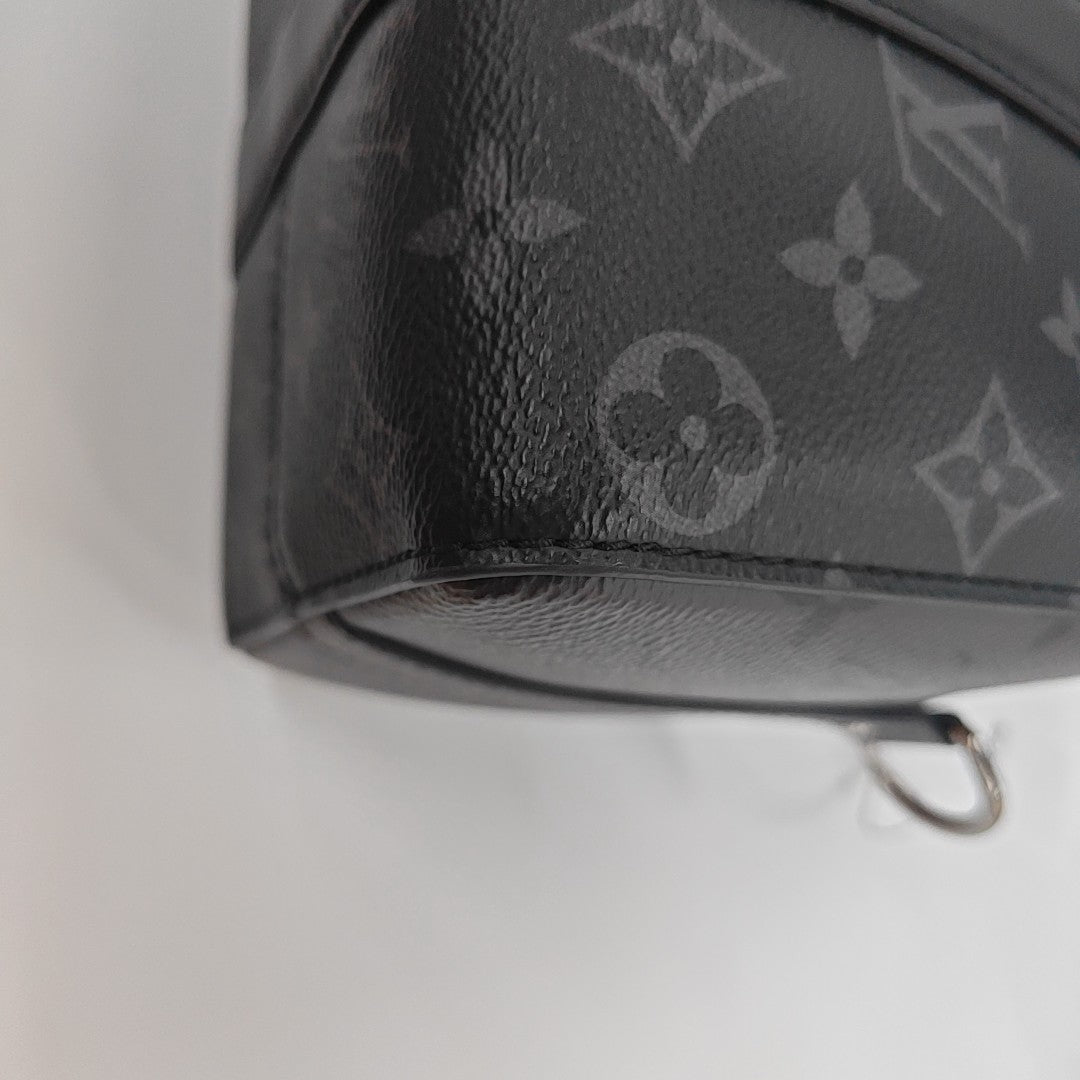 KEEPALL 25 Monogram Coated Canvas Black