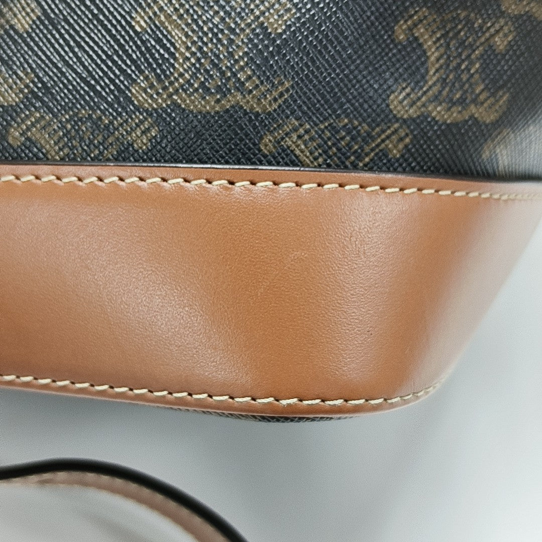 TRIOMPHE CANVAS Small Coated Canvas Brown