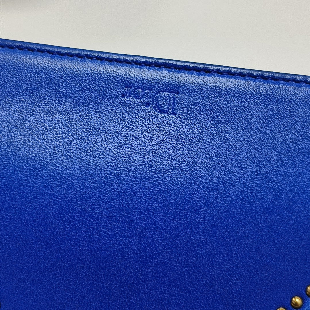 Diorama Small Cannage Calfskin Blue