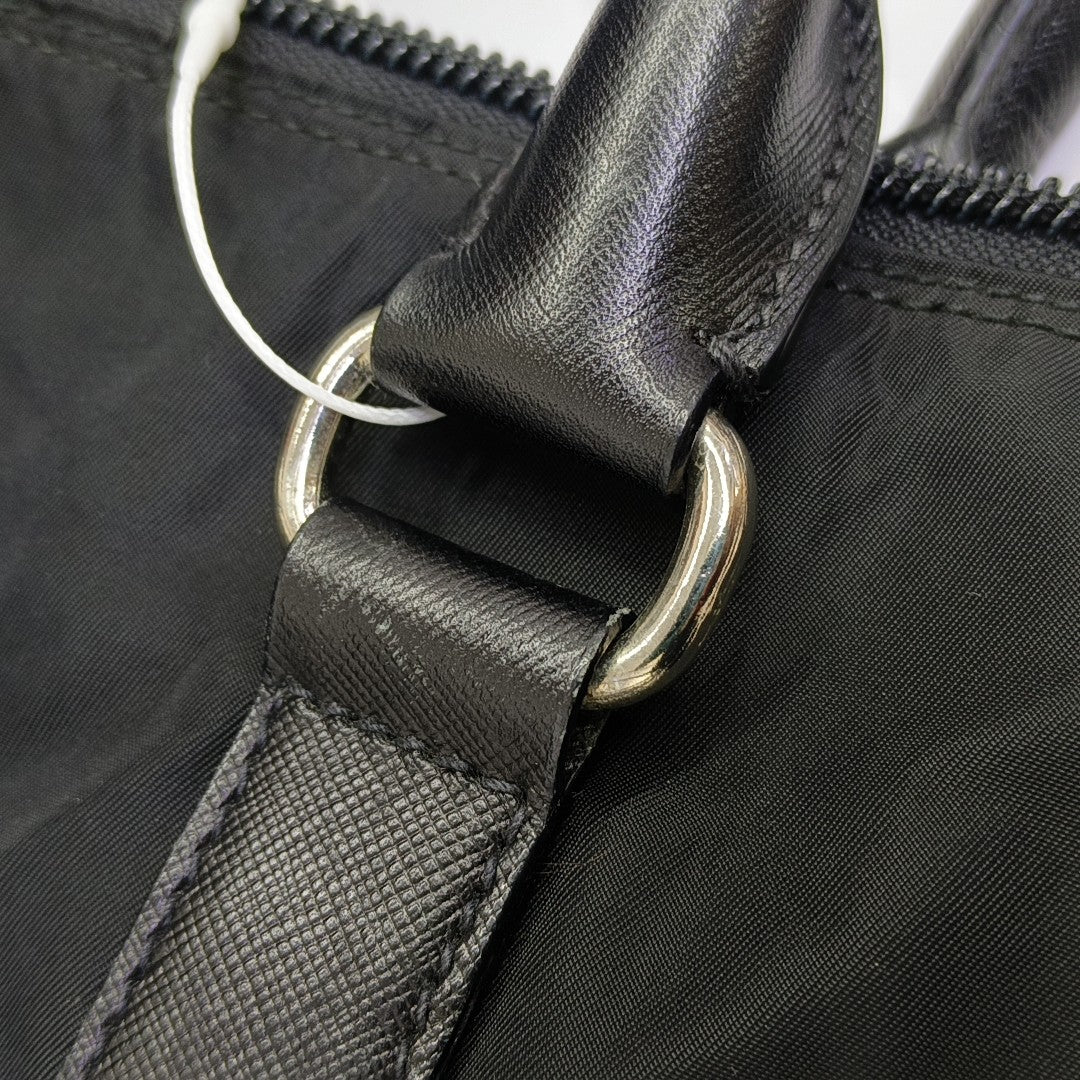 Nylon Top Handle Bag Black