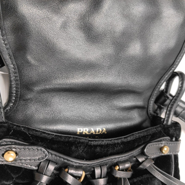 Belt Bag Quilted Velvet Black