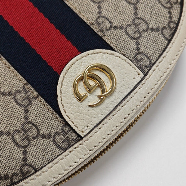 Ophidia Small Monogram Coated Canvas Beige