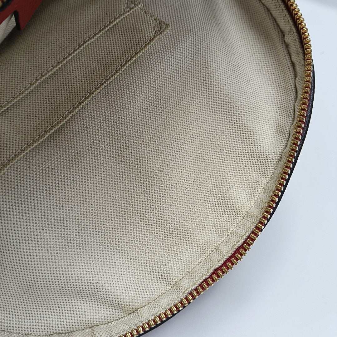 GG Supreme Small Monogram Coated Canvas Beige
