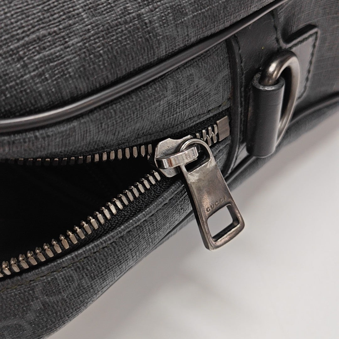 Monogram Coated Canvas Top Handle Bag Black