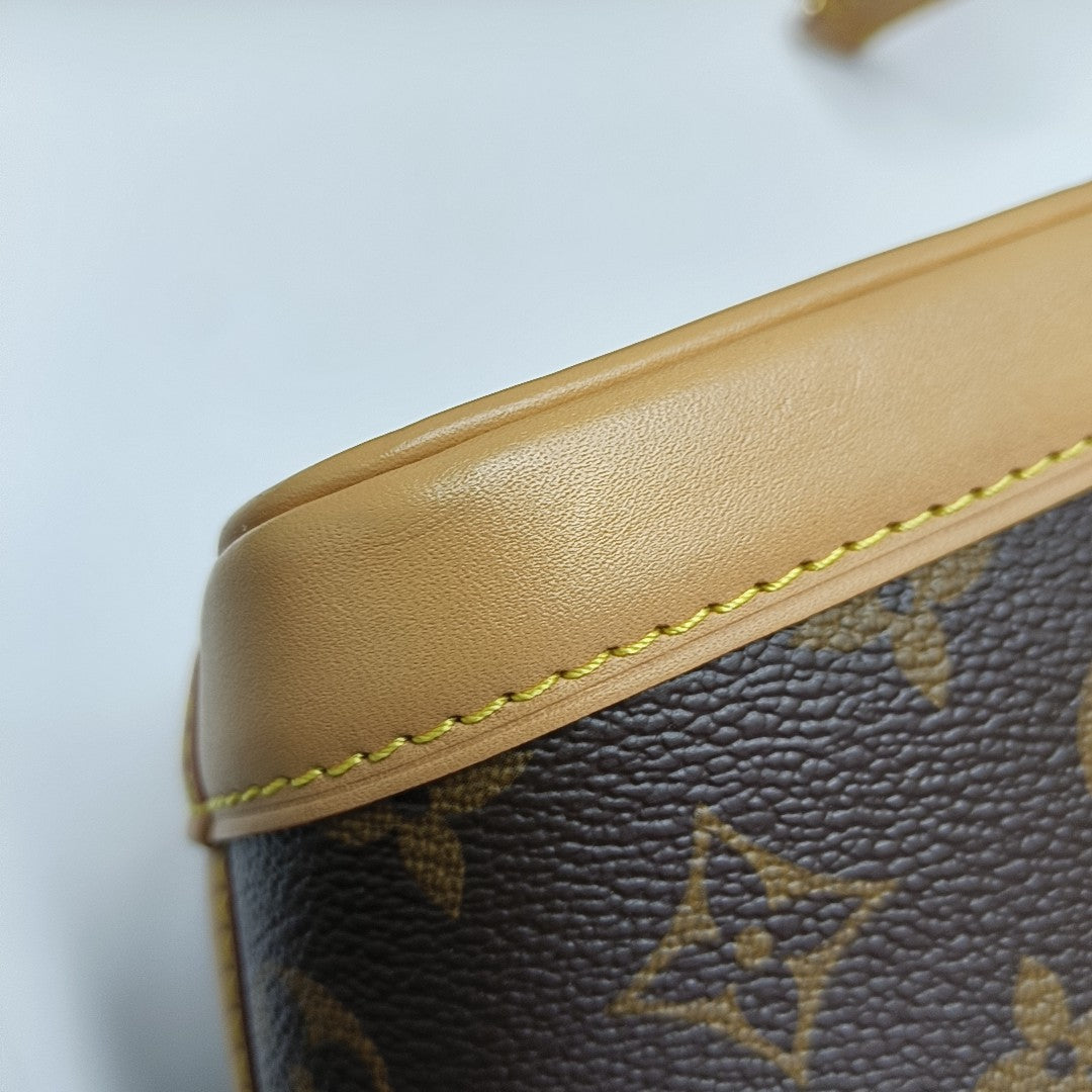 NOÉ Nano Monogram Coated Canvas Brown