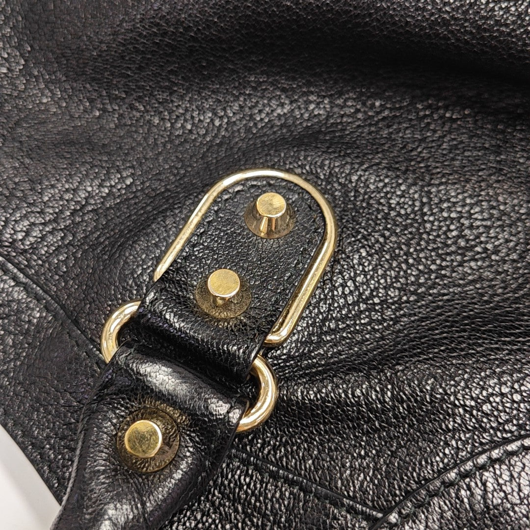 Classic Metallic Edge City Medium Lambskin Black