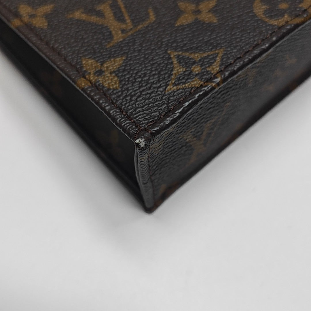 SAC PLAT Mini Monogram Coated Canvas Brown