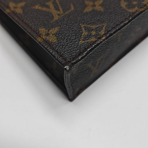SAC PLAT Mini Monogram Coated Canvas Brown
