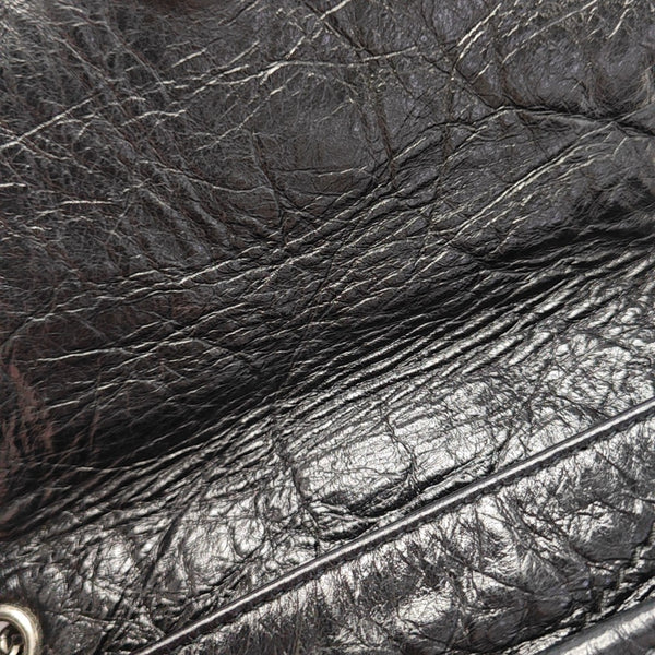 NIKI Small Chevron Calfskin Black